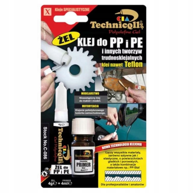 

Technicqll Klej do plastiku Pp Pe 4g+4ml