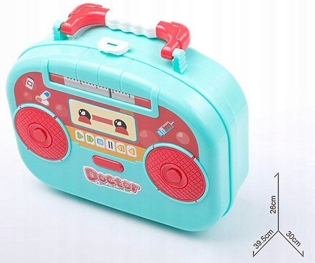 ZESTAW LEKARSKI MAŁY DOKTOR WALIZKA Światło Dźwięk + 80 naklejek GRATIS Rola lekarz