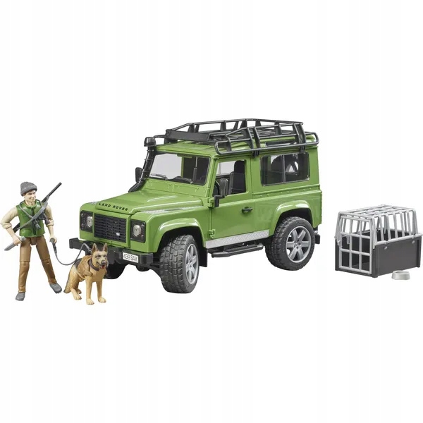 

Bruder Land Rover Defender + leśniczy i pies 02587