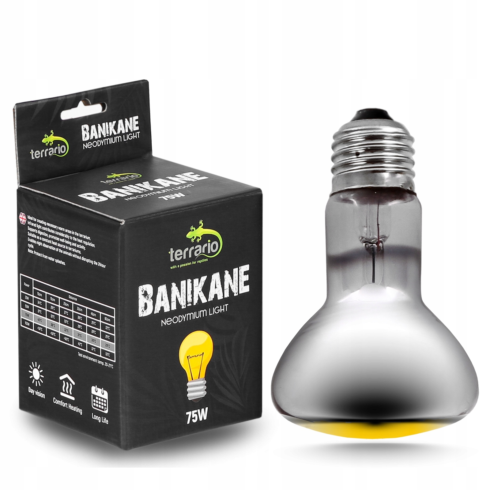 

Żarówka Grzewcza Neodymowa 75W Tropikalne Terrariu