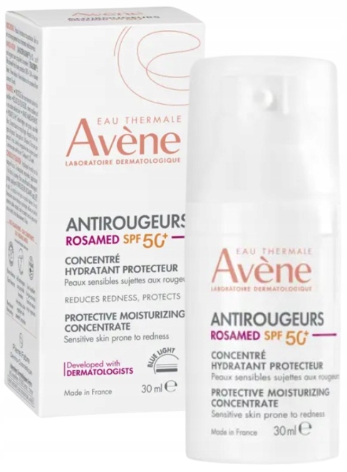 Avene Antirougeurs Rosamed Spf 50+ koncentrat nawilżająco-ochronny 30 ml