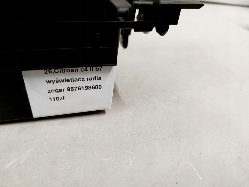 CITROEN C4 2 II WYŚWIETLACZ RADIA ZEGAR 9676198680 CITROEN C4 II Producent Citroen OE