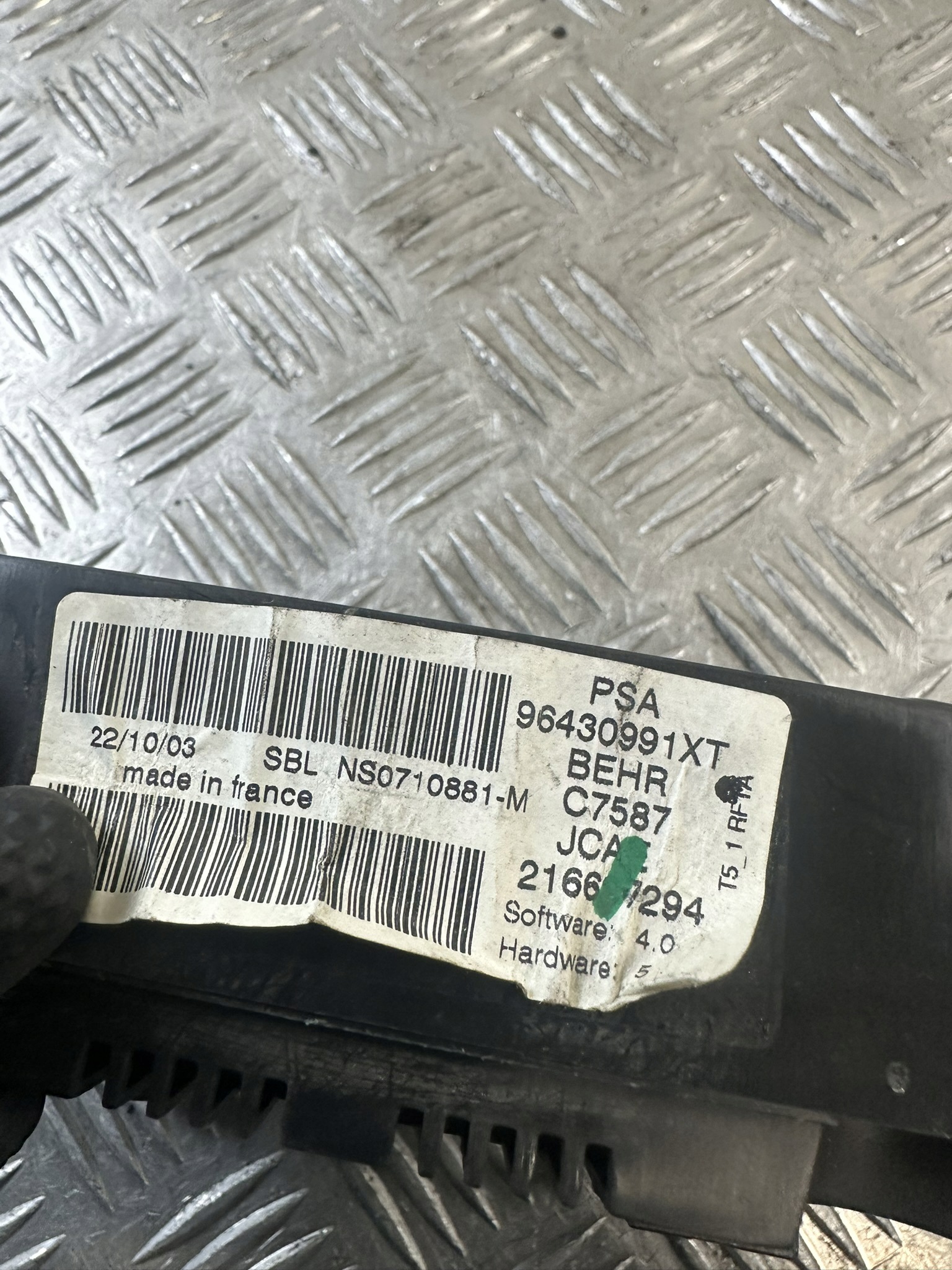 control panel air conditioning devices KLIMY PEUGEOT 307 96430991XT