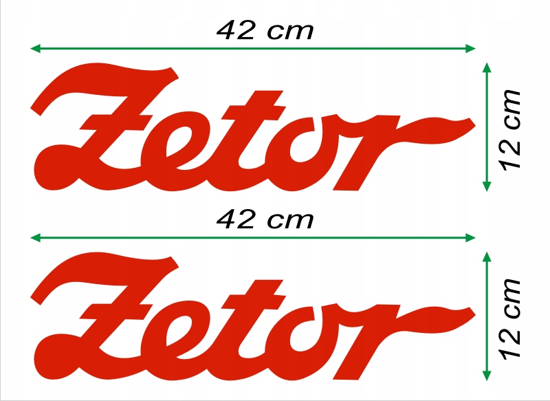 NAKLEJKA NAKLEJKI ZETOR CZERWONE 12x42 - 2 szt. ST