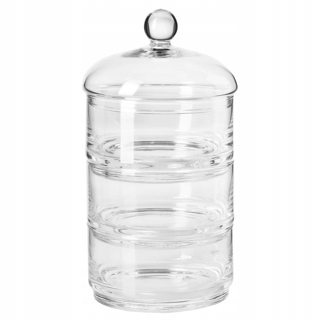 Sada nádob Glamour Krosno se 3 salátovými nádobami, skleněná patrová nádoba