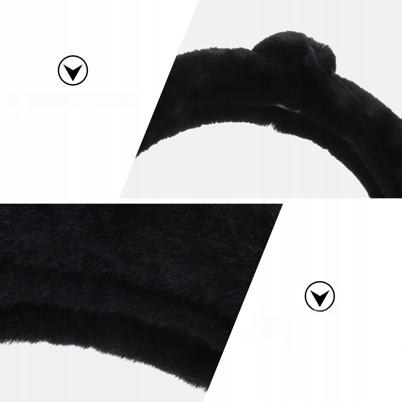 UNIWERSALNA OSŁONA KIEROWNICY SAMOCHODOWEJ Z PLUSZU OCHRONA I NA ZIMĘ Producent bez marki