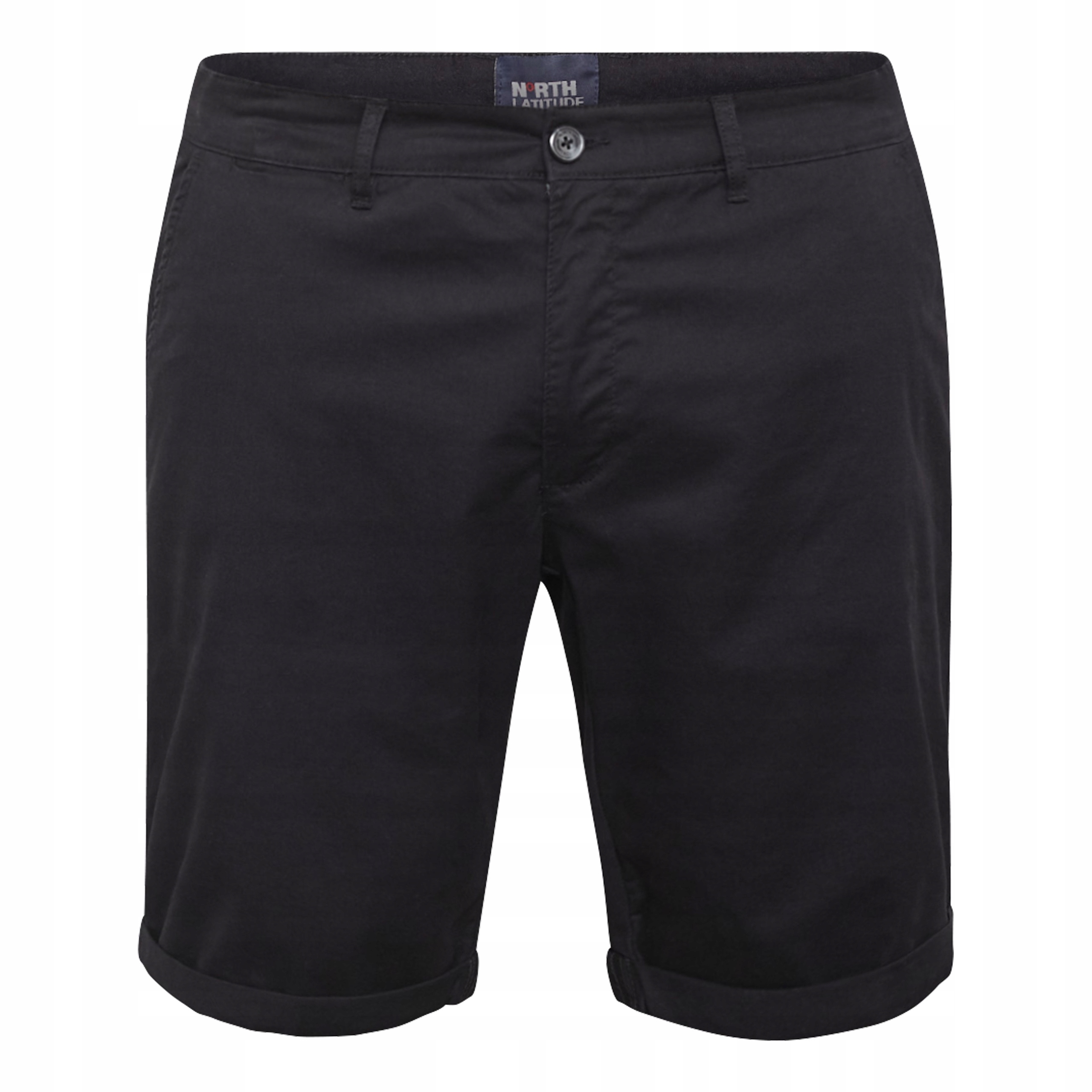 North Latitude Šortky Chino Velké Velikosti Černé 6XL
