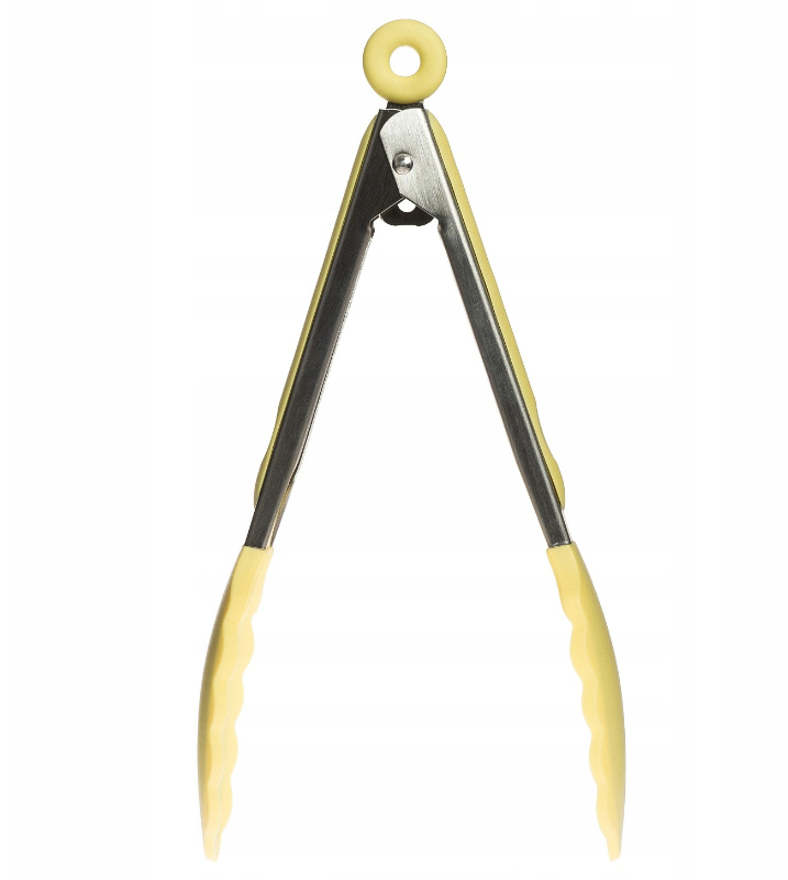 

Silikonowe szczypce żółte do gotowania do grilla