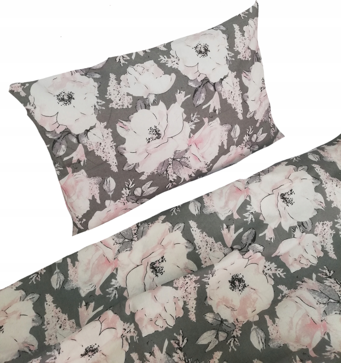 

Pościel bawełniana Peonie Szare 135x100