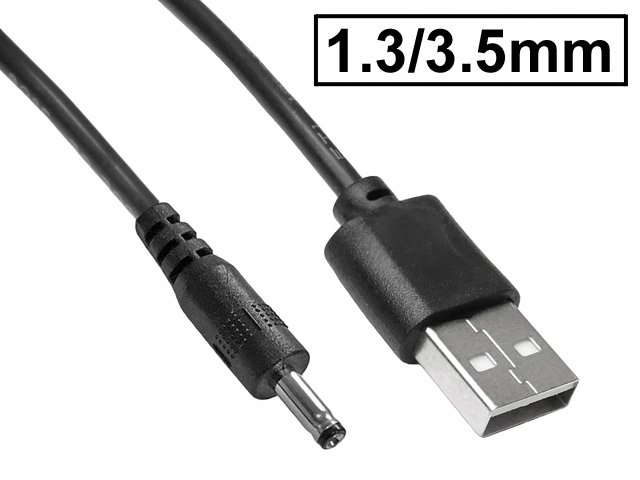 

Kabel zasilający Usb Usb/a-dc 1.35/3.5mm 1.2m