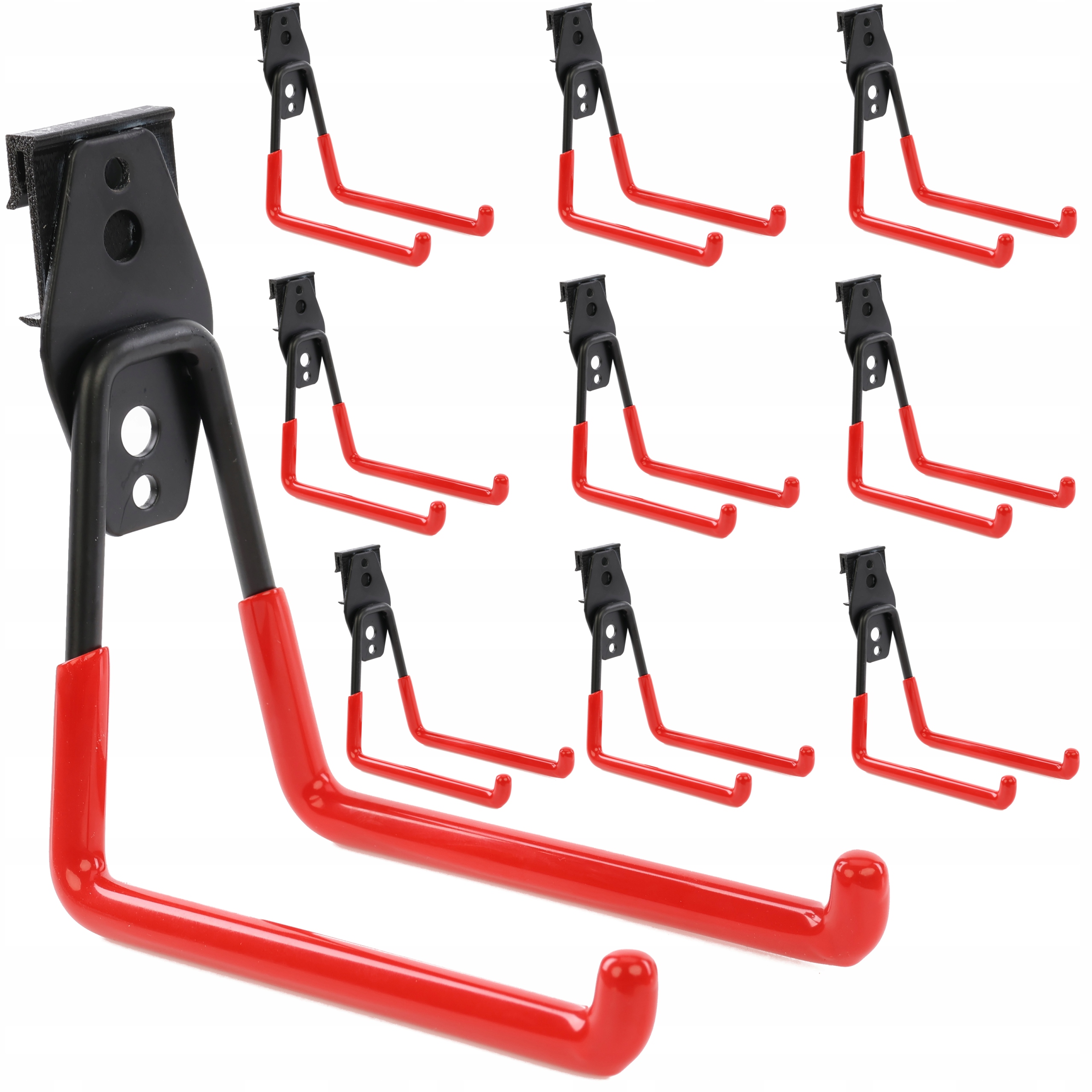 10 x jednoduchý háček na tabuli botle 13 cm elektrické nářadí garáž 30 kg dílna