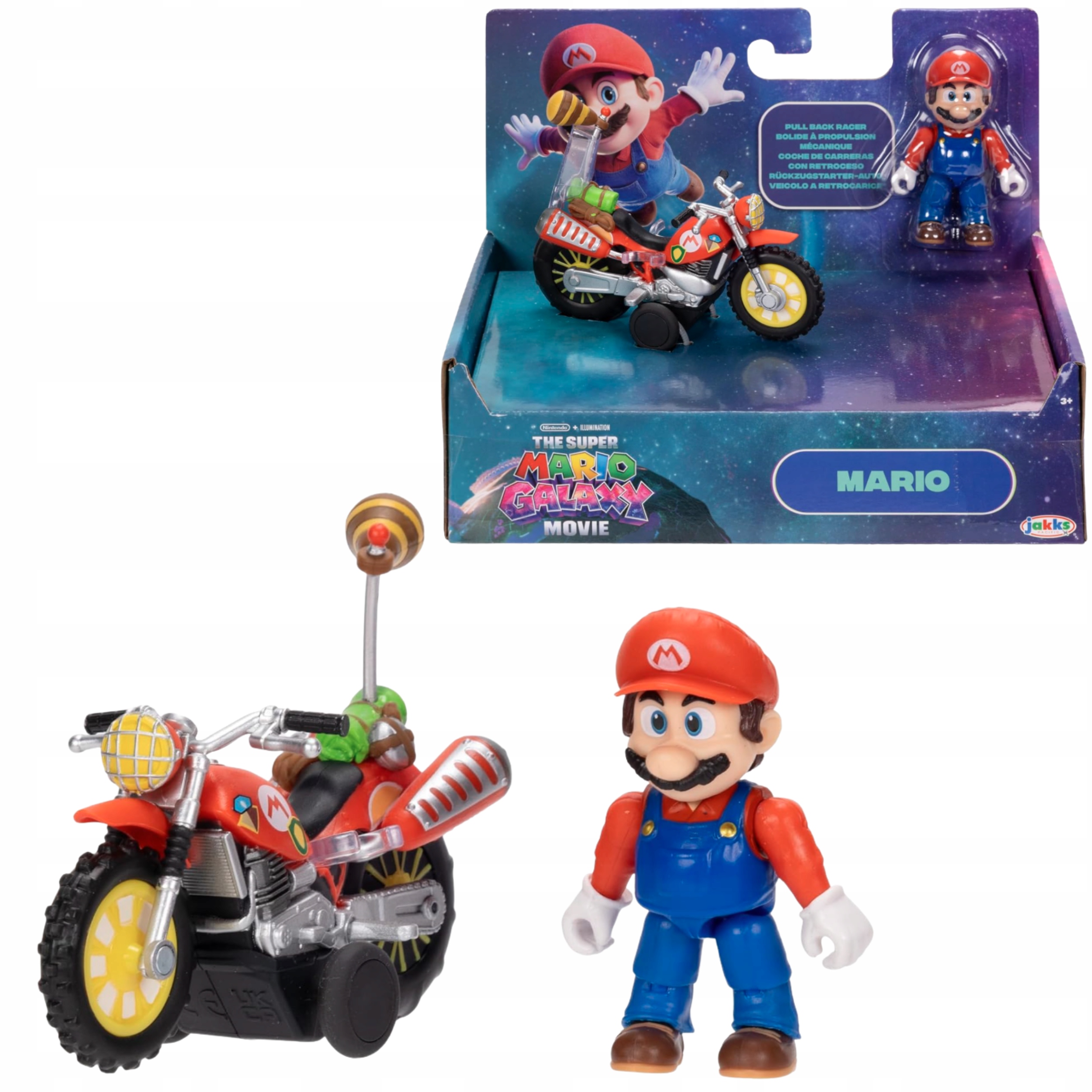 Sada Mario Galaxy Movie S Motocyklem 6,35 CM Hračka Dárek 3+