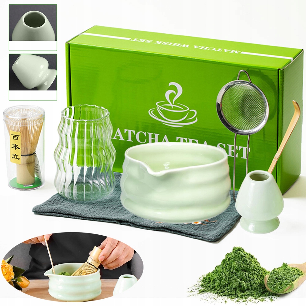 Bambusowy Zestaw Prezentowy Do Herbaty Matchy Chashaku Trzepaczka Łyżka