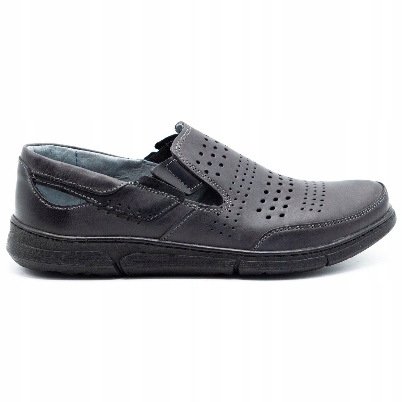 

Buty Męskie Skóra Polskie Na Lato J53L Szary 40