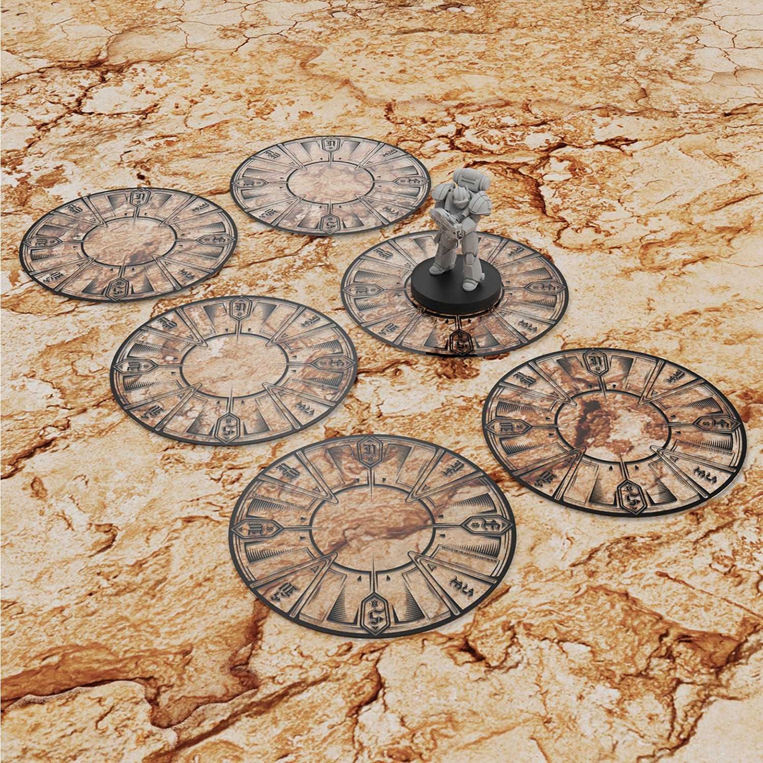 Przejrzysty Objective Marker z nadrukiem kompatybilny z Kill Team, GSW