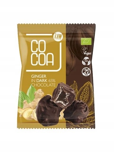 3x Cocoa Zázvor v tmavé čokoládě 65% Bio 70 g
