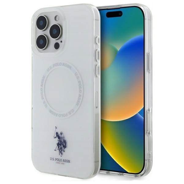 Us Polo USHMP16LHOCLDPW iPhone 16Pro 6.3" biały/white IML Ring MagSafe