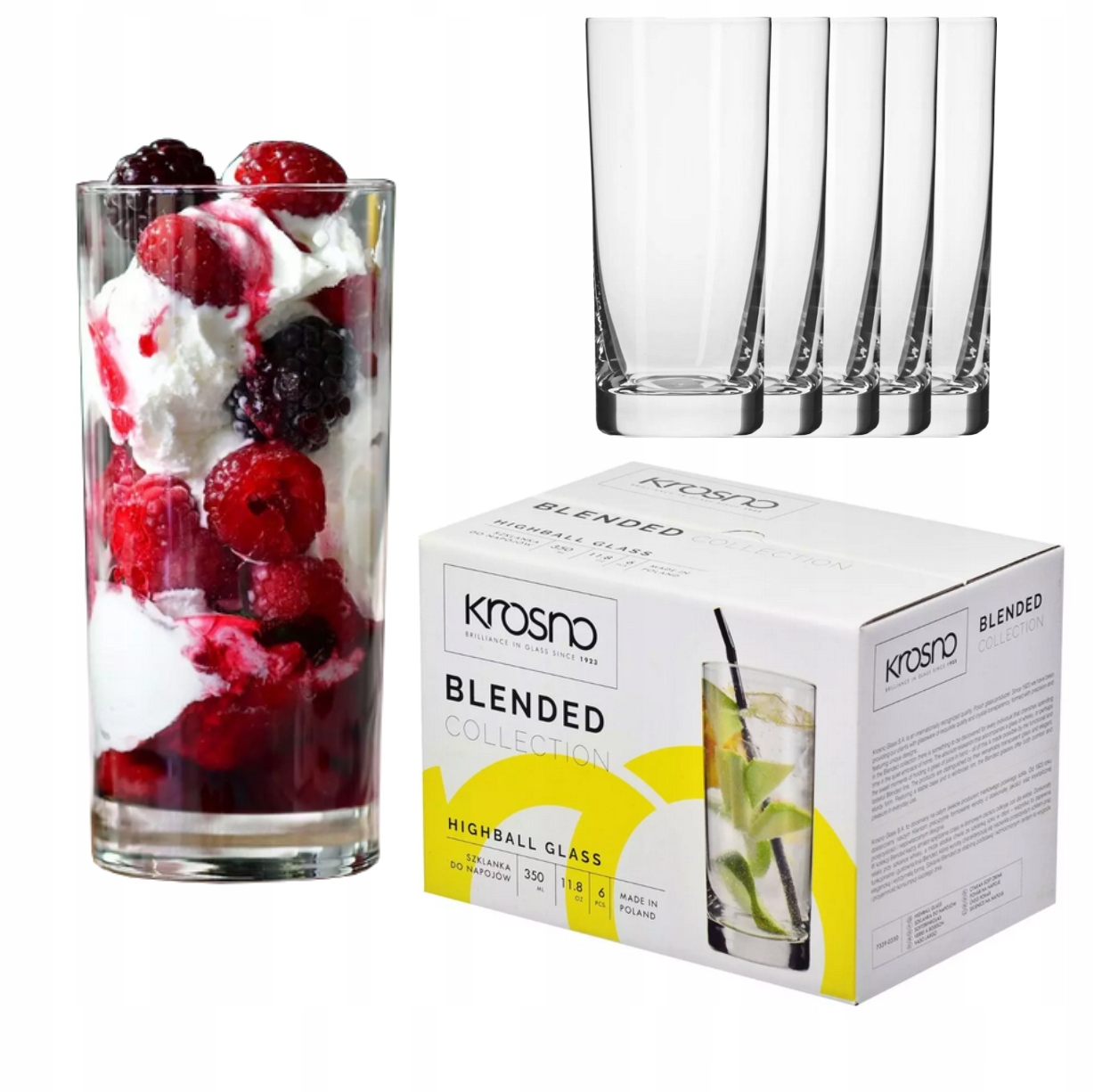 

Krosno Szklanki Wysokie 350 ml Blended Long Drink