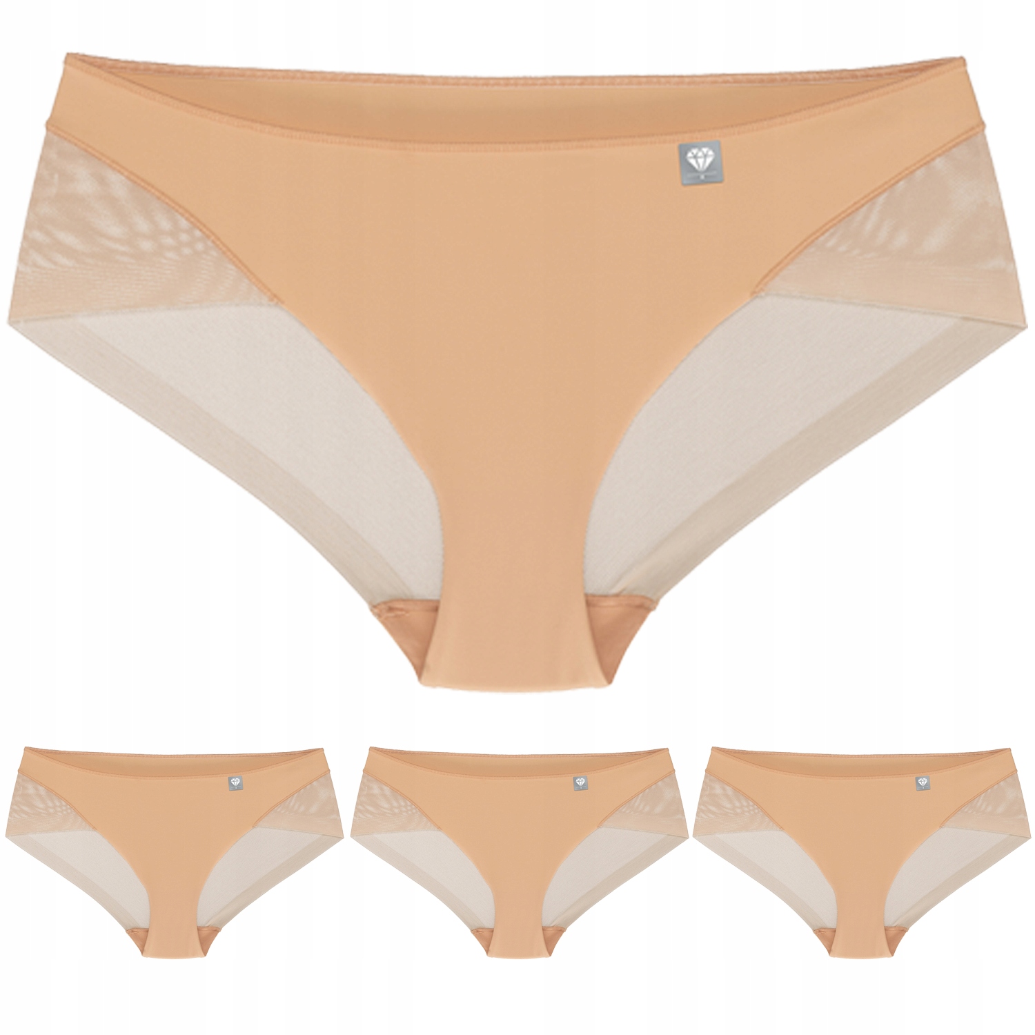 Wol-Bar Diamond 3517 3-pack béžový L Kalhotky kalhotky