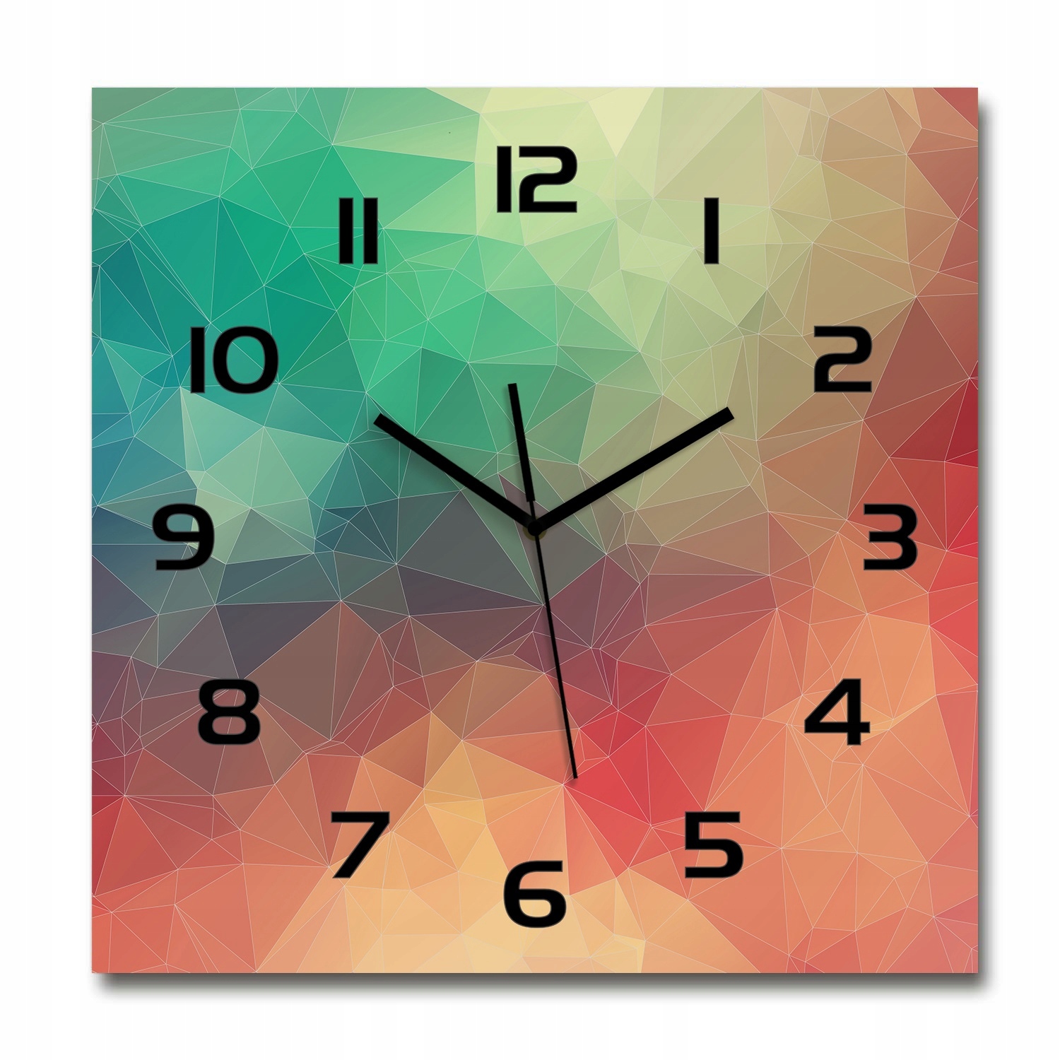 

Duży szklany zegar ścienny Geometryczne tło 60x60