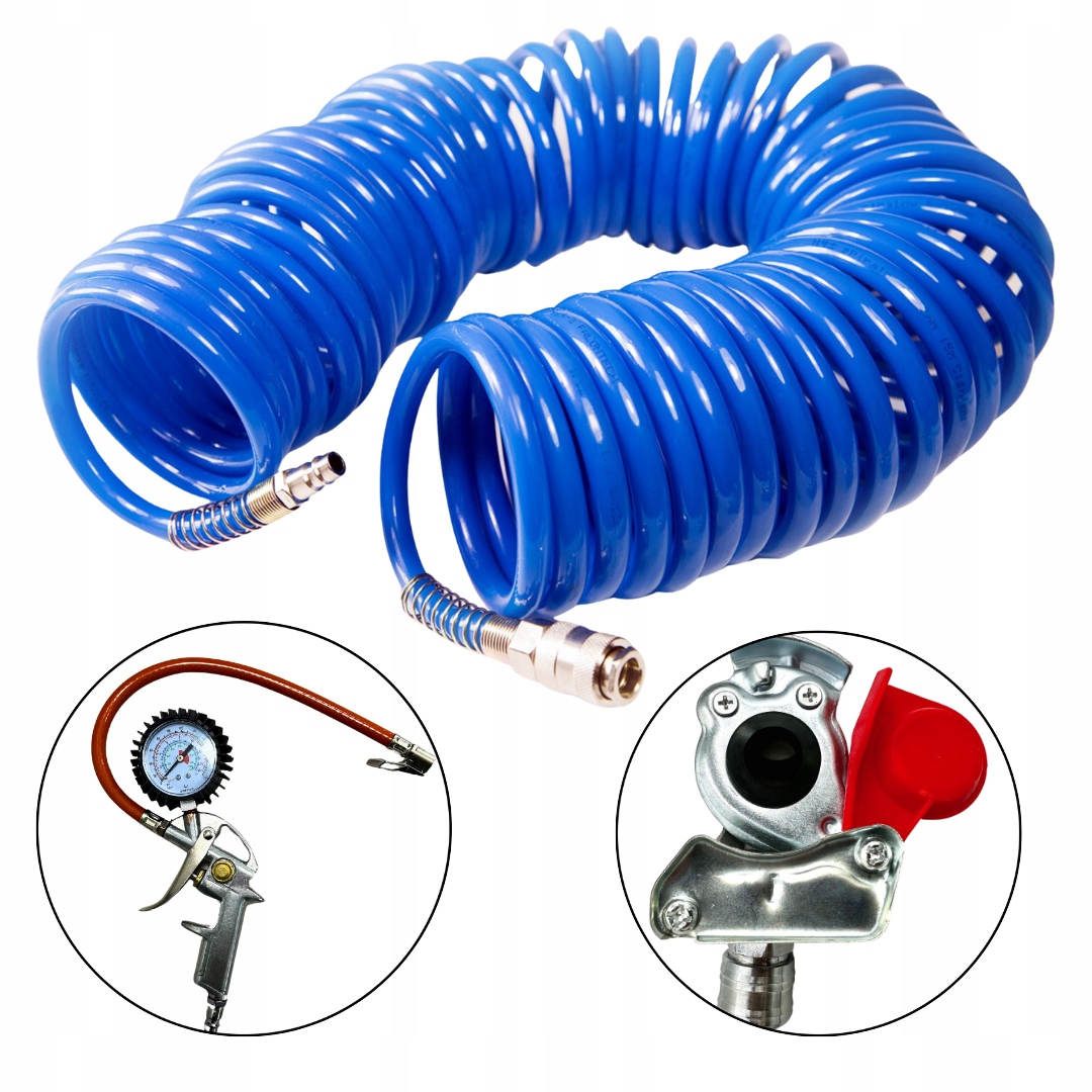 Hadice pro nafukování kol Tir pistole 10 metrů spirálová 8*12 mm