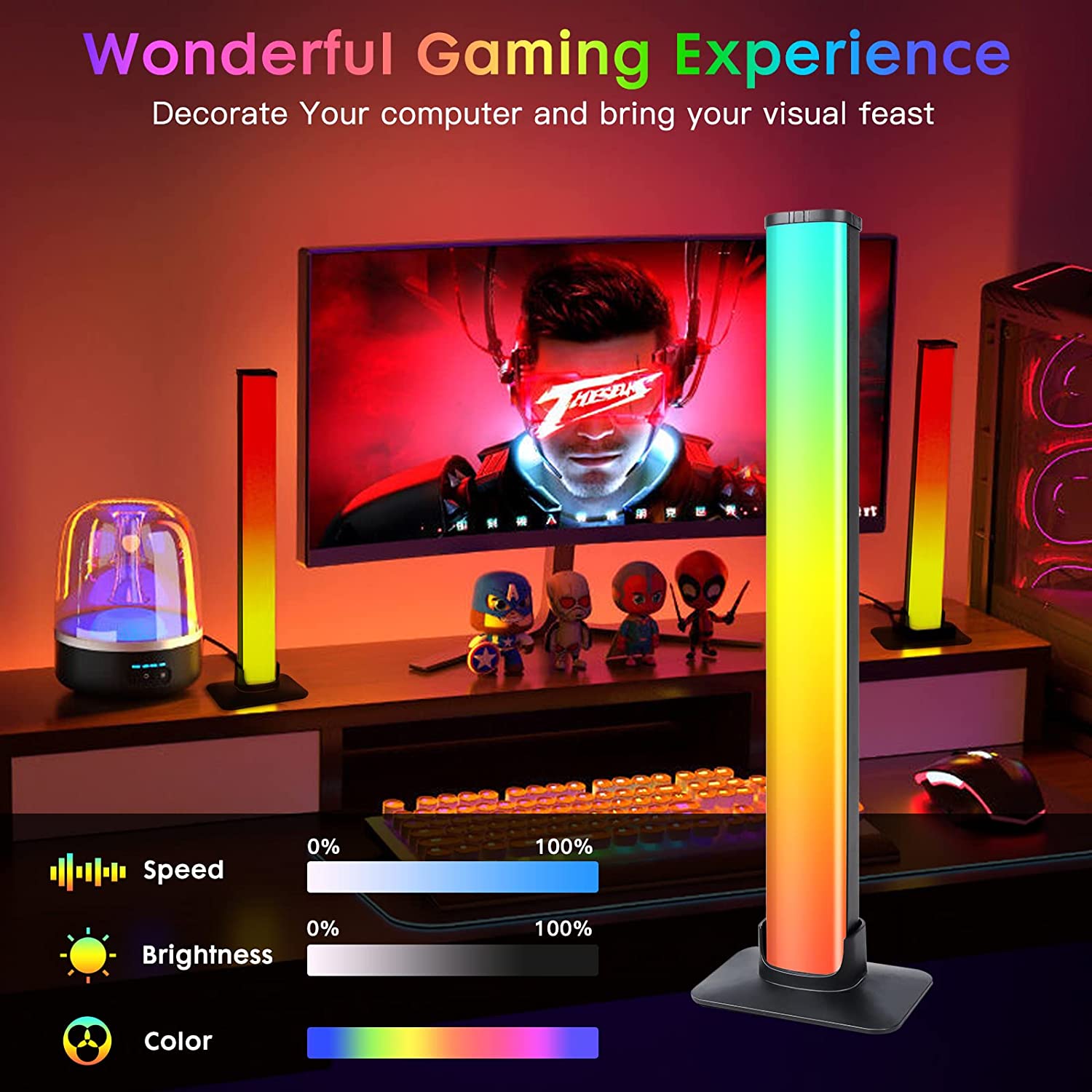 Lampa LED inteligentna lampa RGB 2 sztuki + pilot Kod producenta B09Y54XRW2