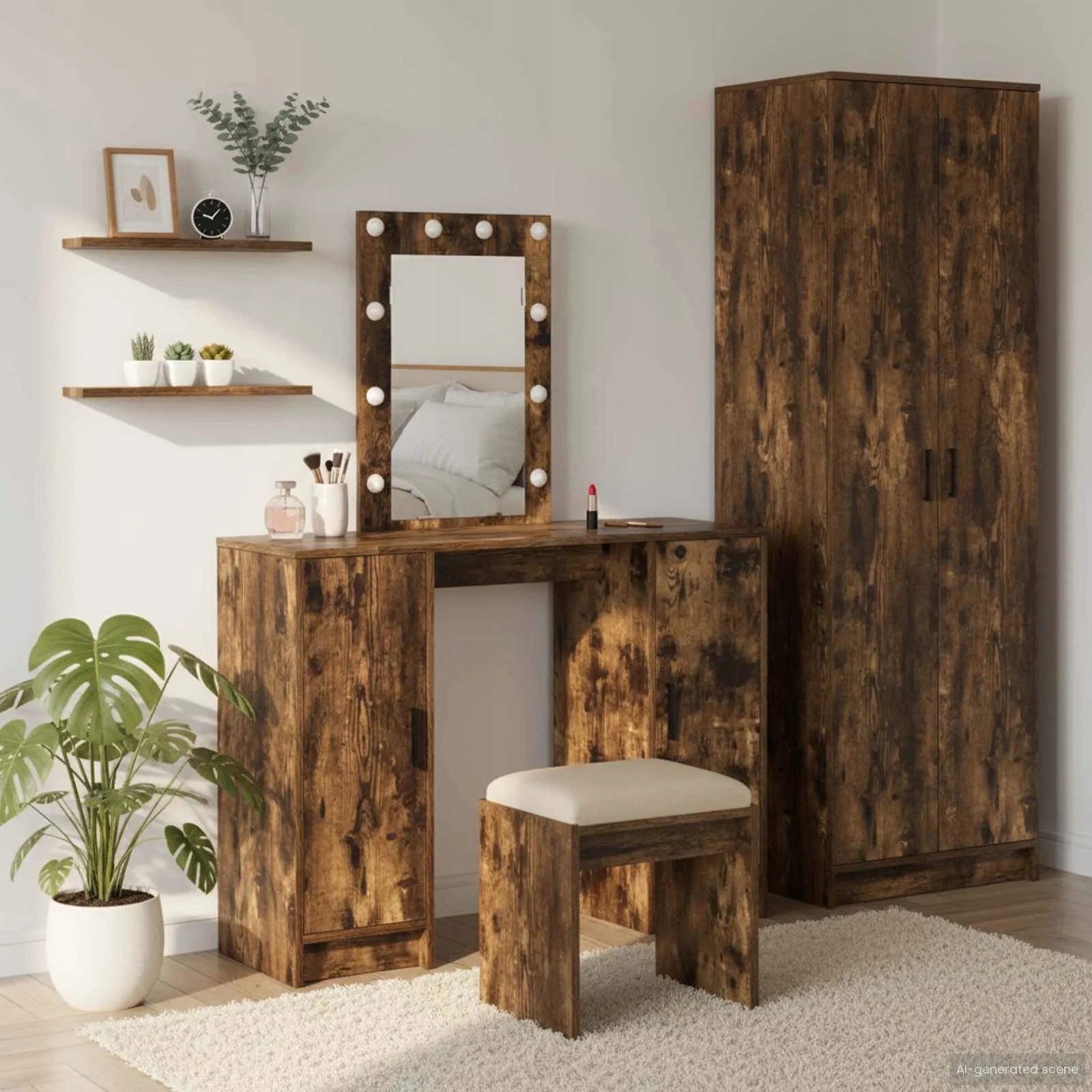 vidaXL Kosmetický stůl Hnědá 102 x 33 x 135 cm kompozitní dřevo