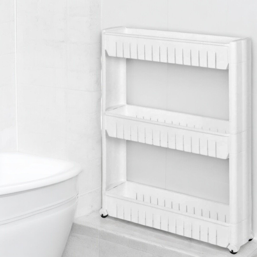 SZAFKA REGAŁ NA KÓŁKACH ŁAZIENKOWA MOBILNA 3 PÓŁKI Marka inna