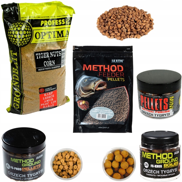 

Zestaw Zanęt method feeder jaxon Orzech Tygrysi