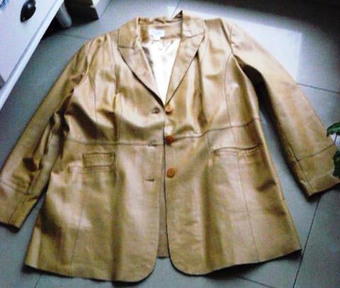 YUPPIE kurtka skóra naturalna PŁASZCZ 22 48 50 beż