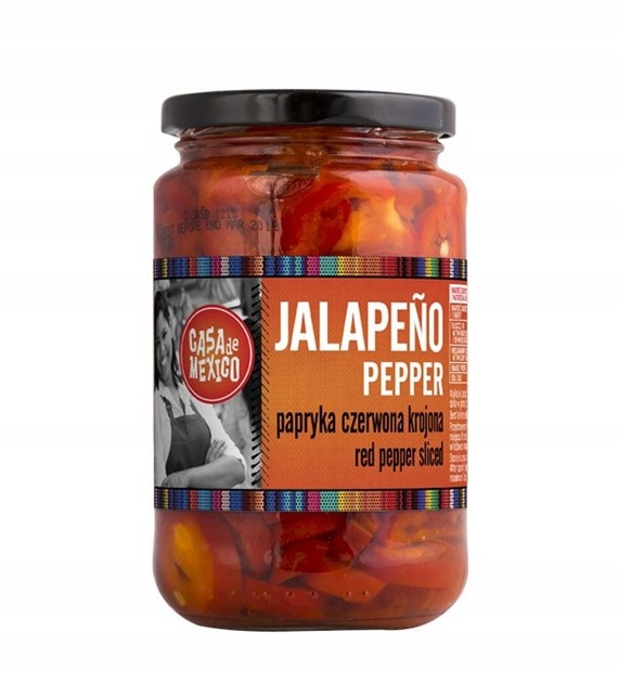 

Casa De Mexico Jalapeno czerwone krążki 340g