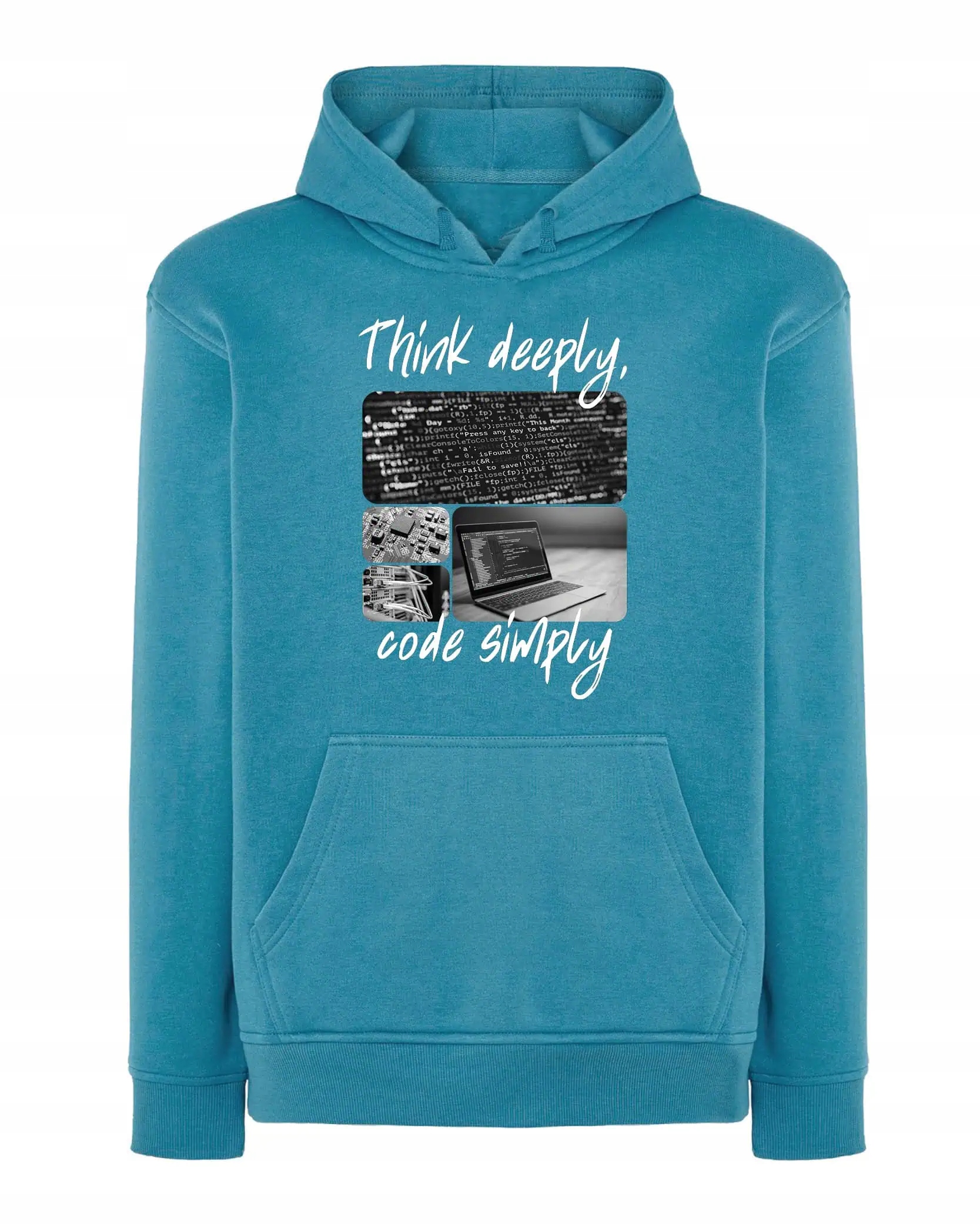 Mikina s kapucí Dárek pro uměleckého programátora Modrá L