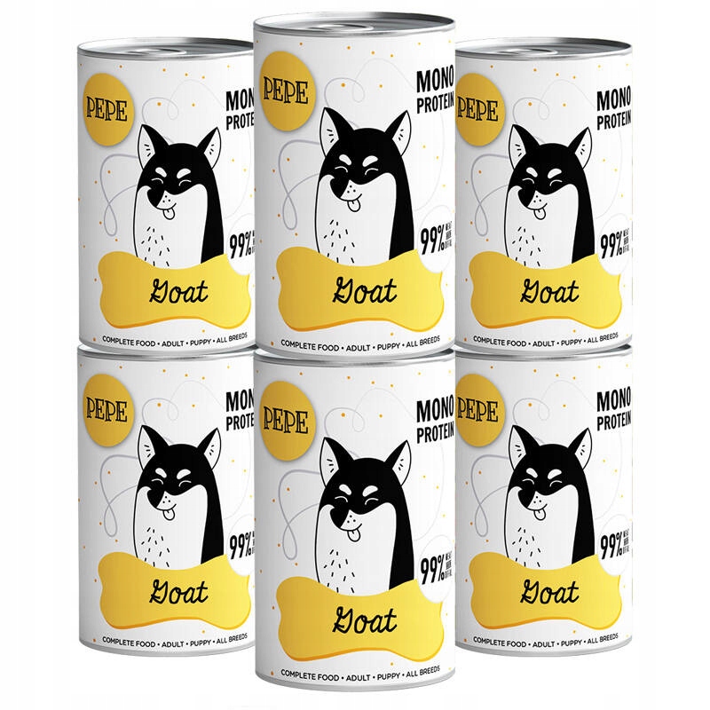 Levně Paka Zvířátka Pepe Mono Protein Koza Balení 6 Kusů York Shih Tzu Maltézský