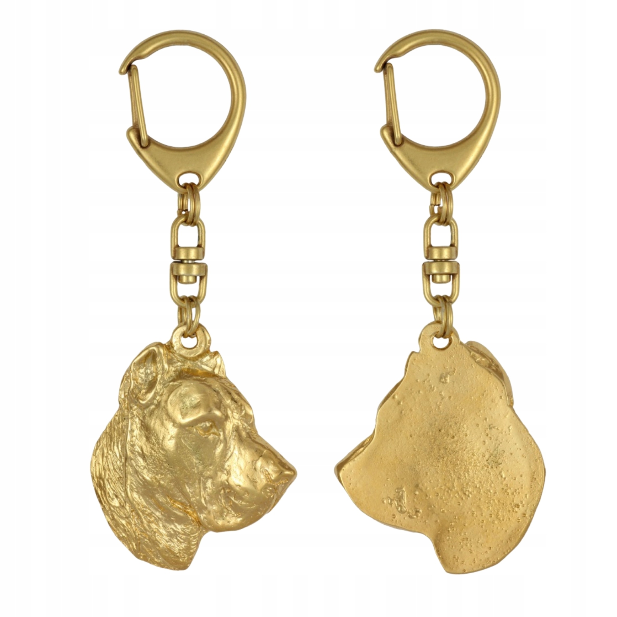 Presa Canario, Kanárský pes – pozlacený přívěsek na klíče na klíče se psem v krabičce