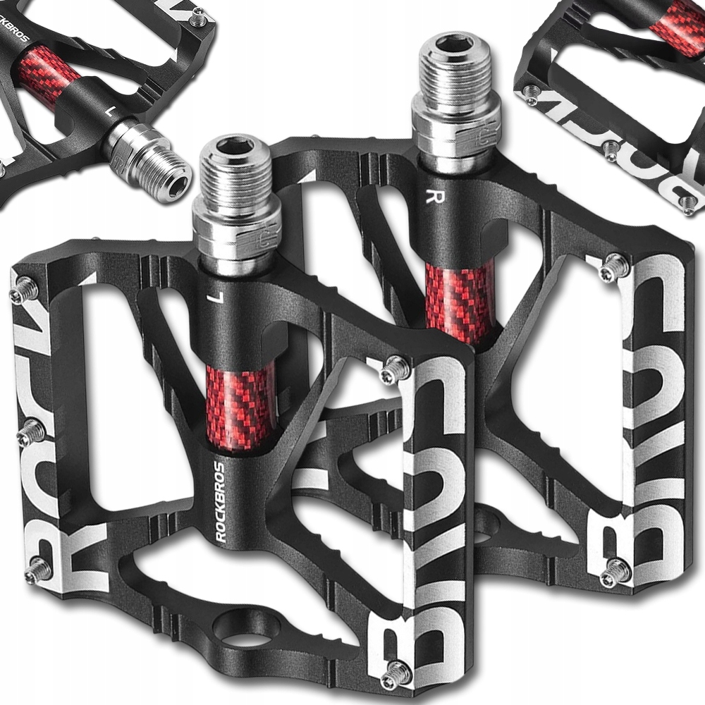 Pedały Rowerowe Platformowe Lekkie Zestaw 9/16 Piny Mtb Trekking Aluminiowe