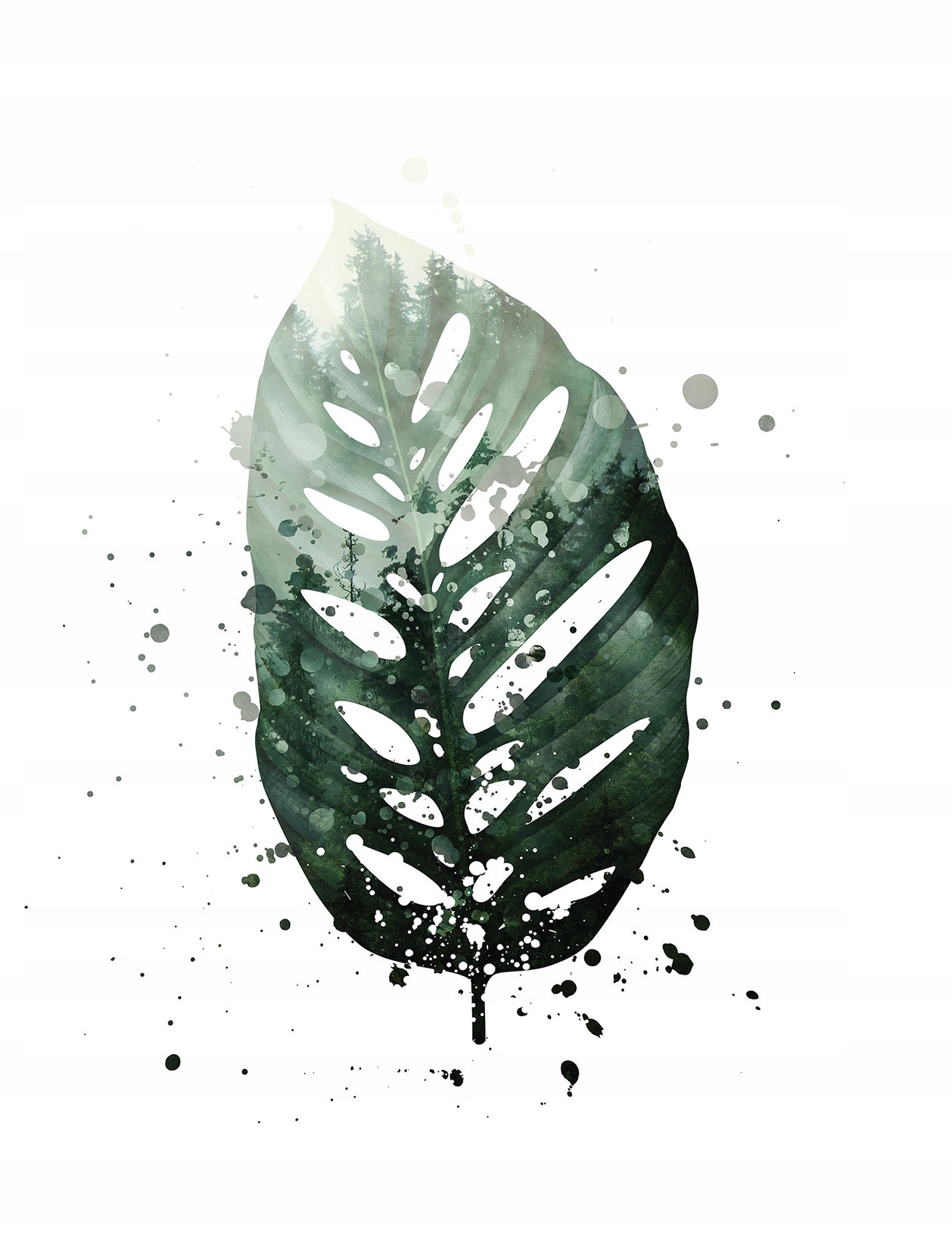 Vliesová fototapeta Zelený list Les Imprese 184x254 lepidlo