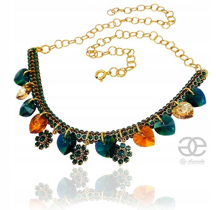 Krystaly Náhrdelník Emerald Topaz Crystallized