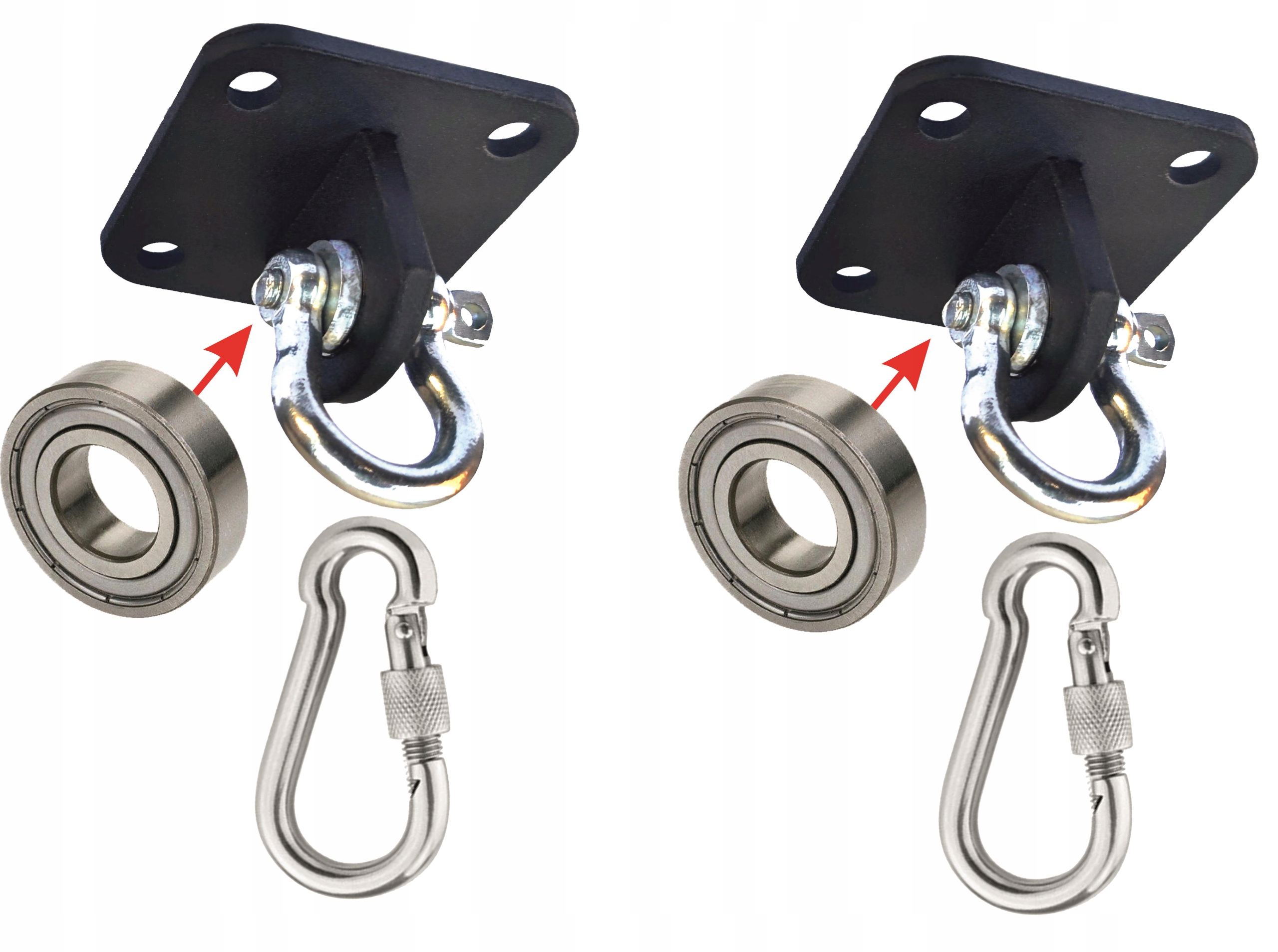 Uchwyt wieszak huśtawki z Łożyskiem i szeklą