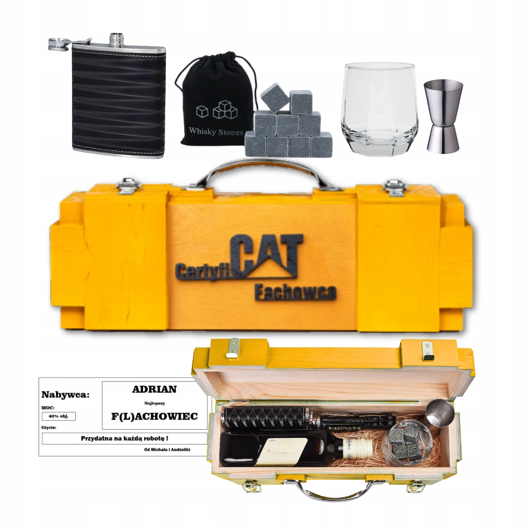 Zestaw Prezentowy dla kolegi koparkowego na 18-99 urodziny Skrzynka Mocna