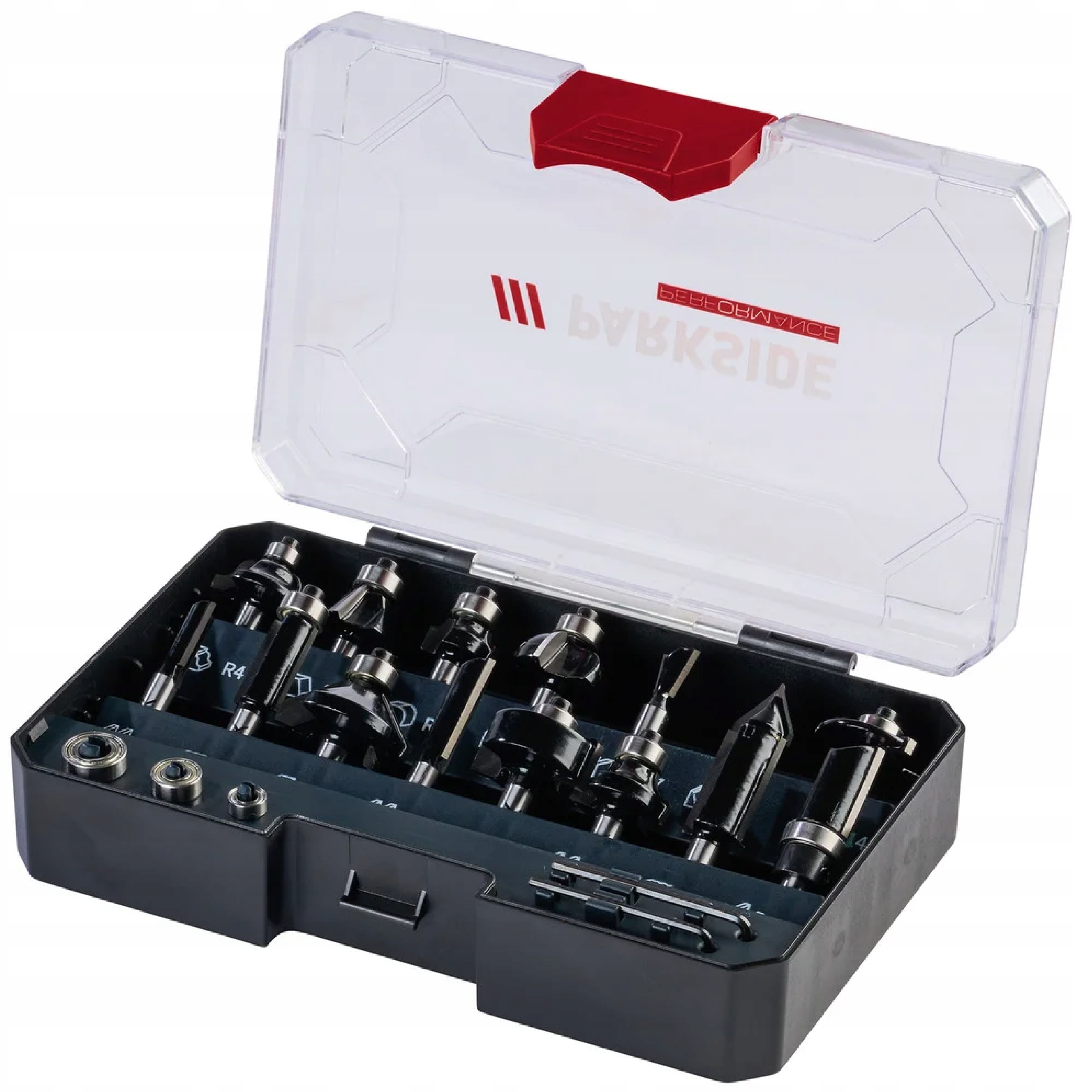 Sada frézovacích bitů Parkside Performance frézy pro frézku, 15 ks