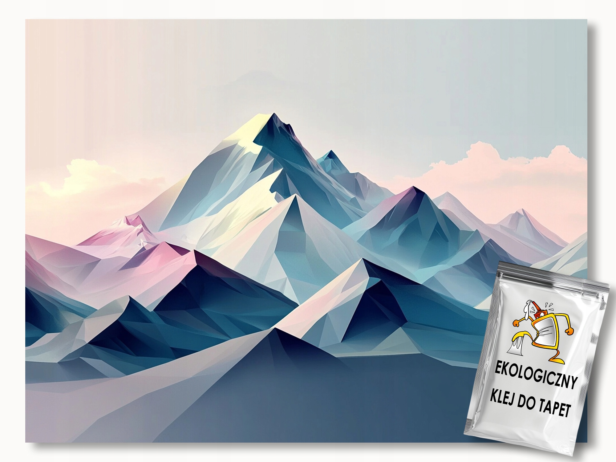 Fototapeta Flizelina Grafika Low Poly Geometrie Krajina Hory 254x184 130g