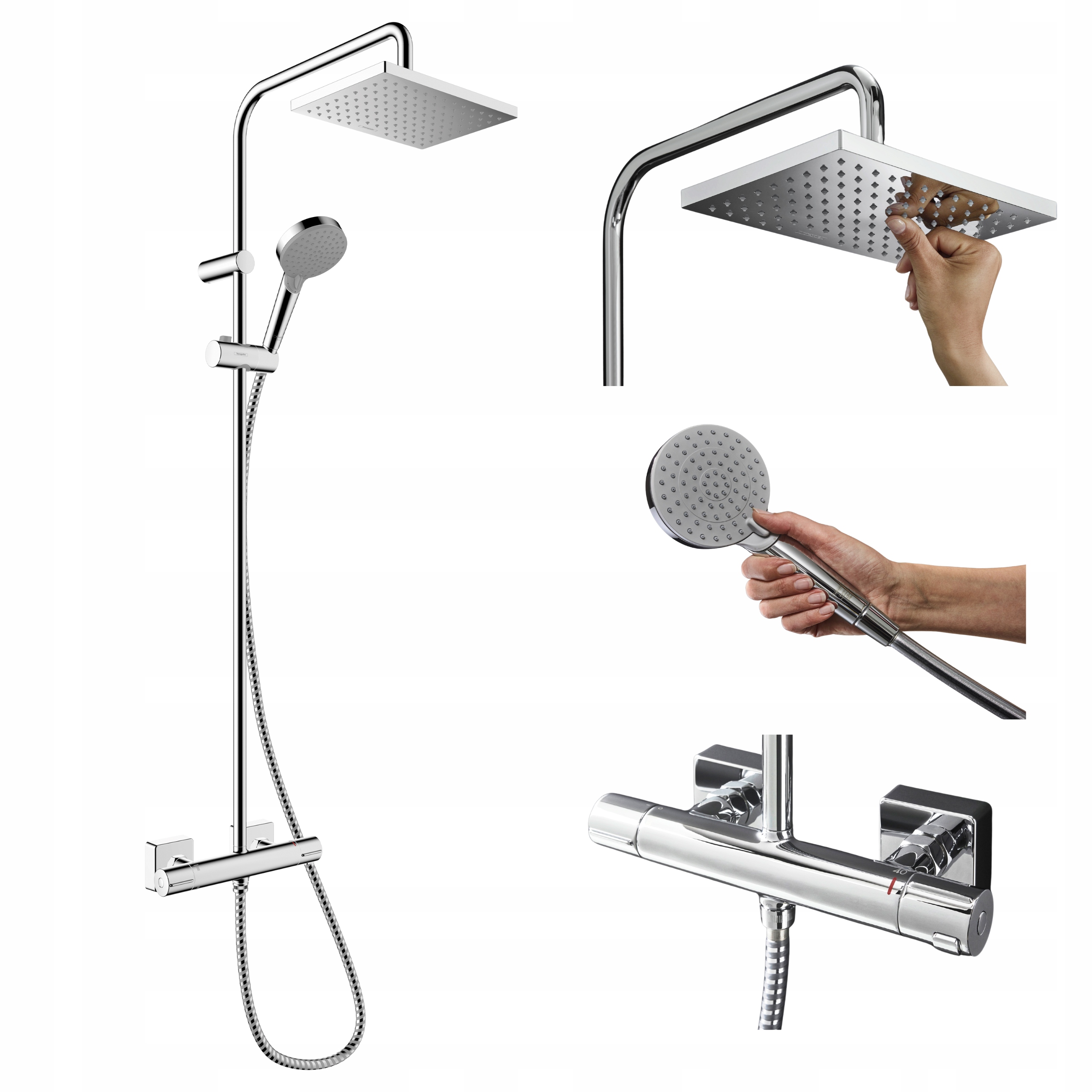 Zestaw prysznicowy Vernis Shape 230 1jet Chrom Hansgrohe 26286000
