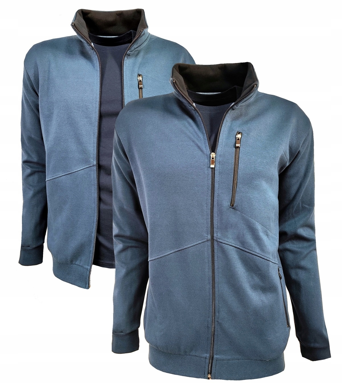 Pánská rozepínací mikina na zip modrá Bastion 4XL