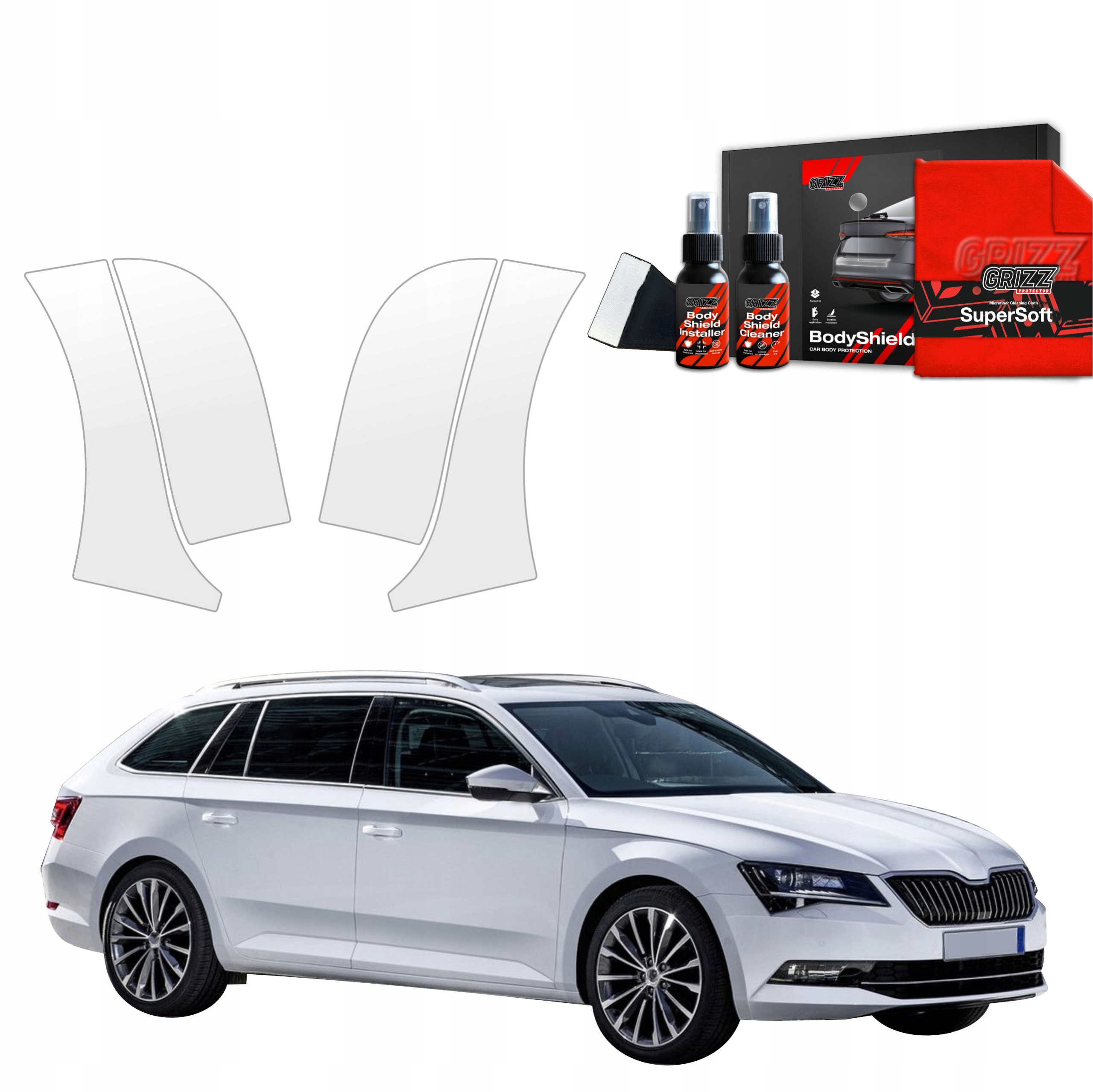 4v1 Fólie Ppf dýha na kola pro Škoda Superb 3 Combi (2016-2019)