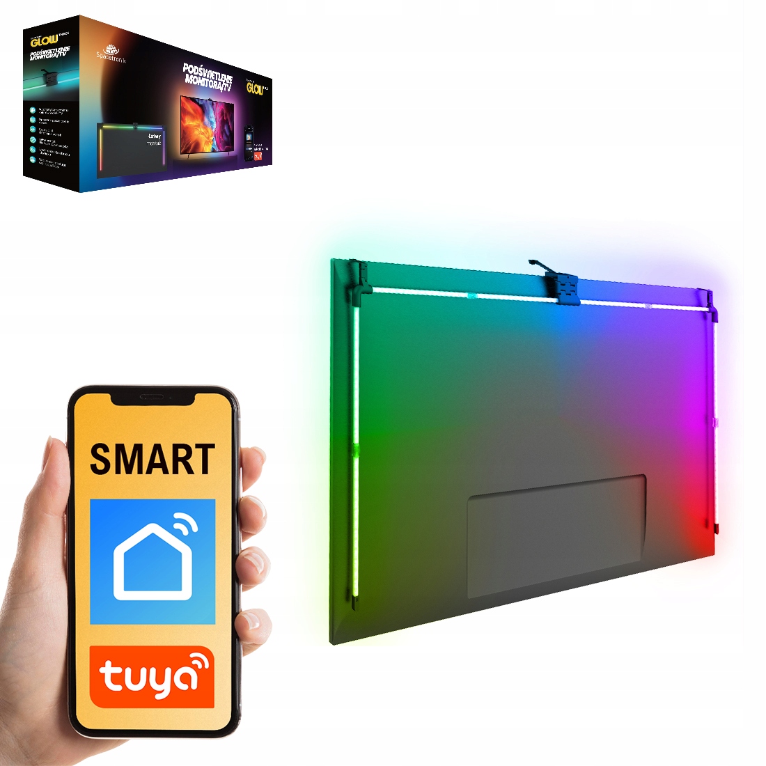 Led podsvícení televizoru Spacetronik Glow Three 55 palců Klima pro hry a filmy