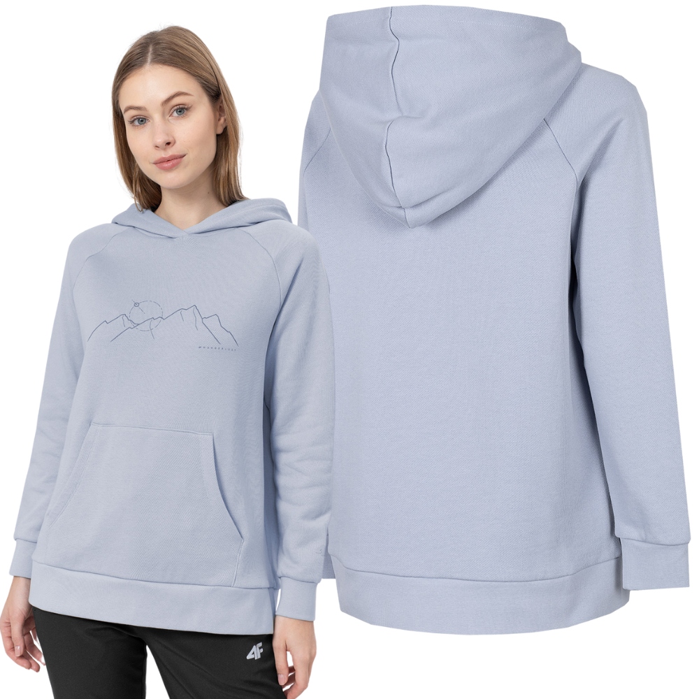 4F Dámská Tepláková Mikina S Kapucí Sportovní S Bavlnou A Potiskem vel. XL