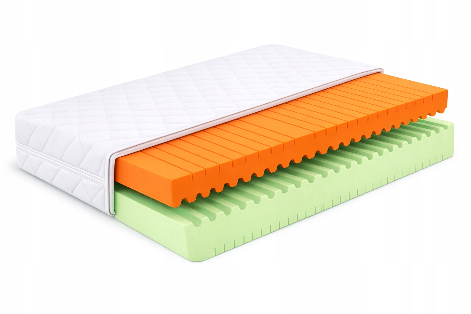 Materac piankowy strefowy 140x 200 x 16cm H2, H3
