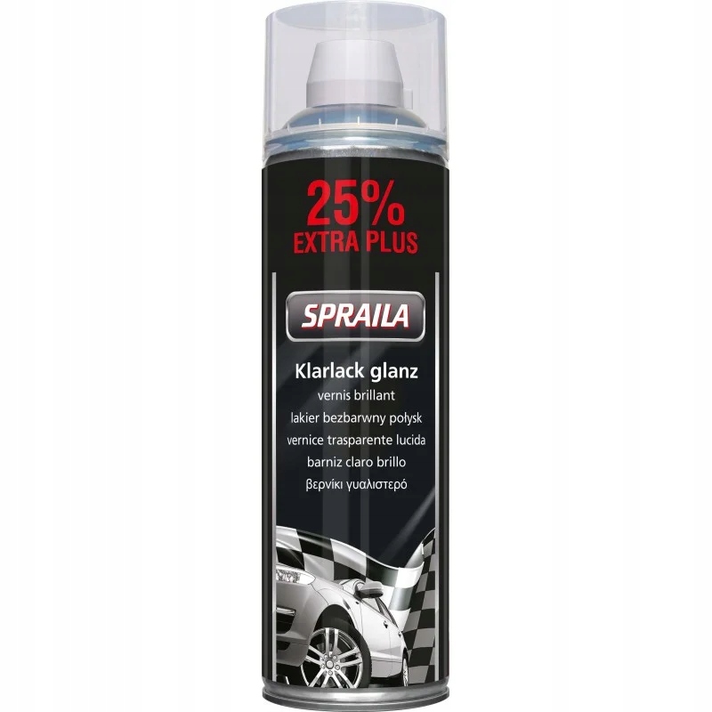 Lakier bezbarwny wysoki połysk Spraila 500ml