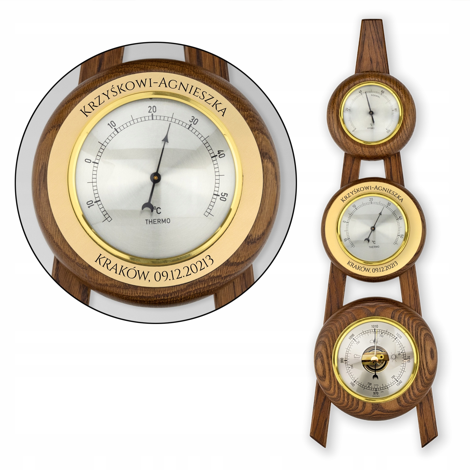 Stacja Pogody Barometr Bolek Emerytura Jubileusz Grawer