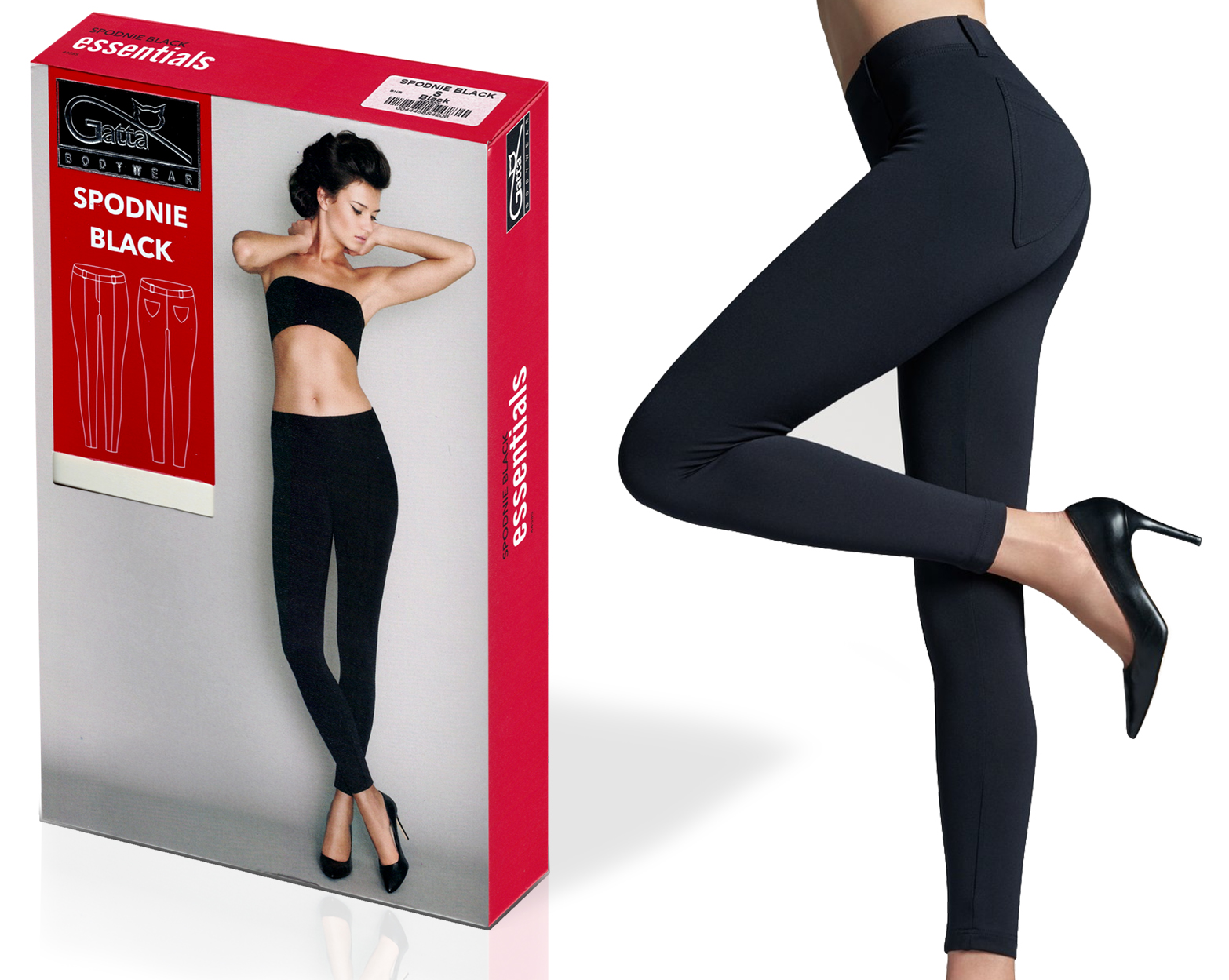 

Leginsy damskie Spodnie Black Gatta, czarne, M